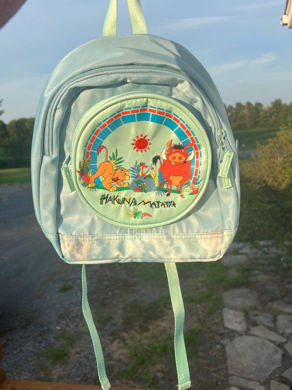 Disney Hakuna Matata Kids Backpack - Light Blue & Mint